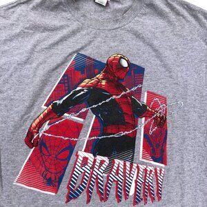 Vintage Marvel Spiderman Graphic T Shirt XL Gray